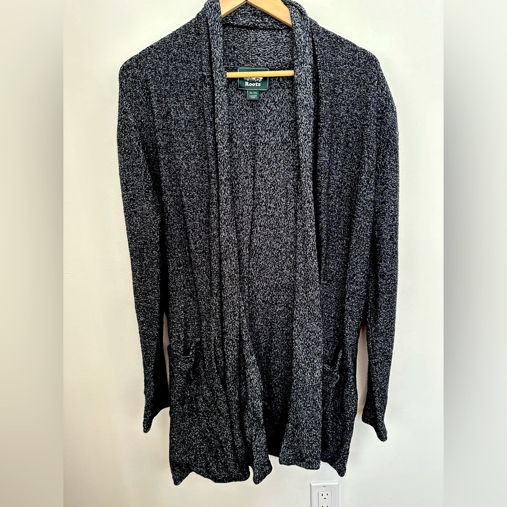 Roots Black Salt & Pepper Cardigan